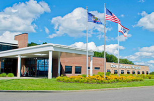 Exterior of the Corry Memorial Hospital