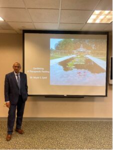 Dr. Munir Syed of LECOM Elmira Presenting