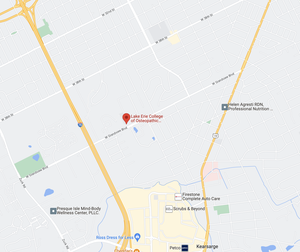 LECOM Erie Map