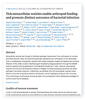 Tick extracellular vesicles landing page