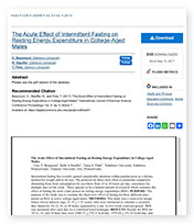 acute effect of intermittent fasting landing page